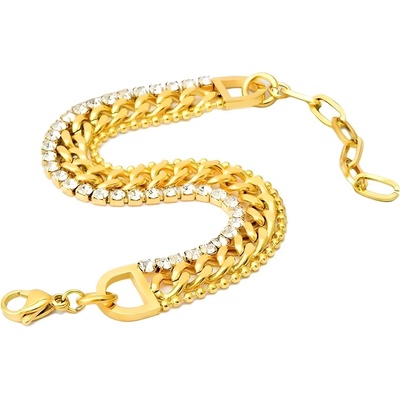 HARAHU Дамски гривна bo - 38456 - Златна / 21, 5см / 10мм kp38456 (bo-38456)