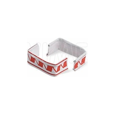 Klipovací pásek (PAP/FE) červeno/bílý 8 x 33 mm [1000 ks]