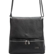 MiaMore kožená dámská crossbody kabelka černá