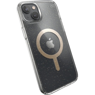 Speck iPhone 14 PLUS Presidio 2 CLEAR GLITTER / GOLD + MagSafe (150121-9221)