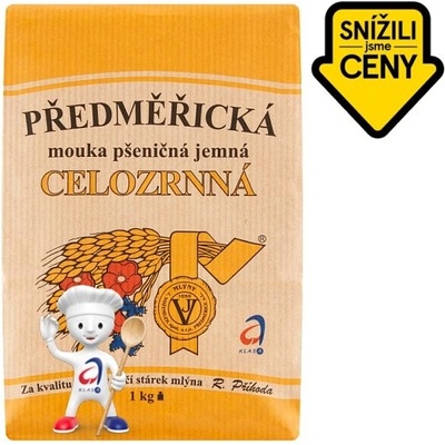 Předměřická mouka pšeničná jemná celozrnná plnohodnotná 1kg