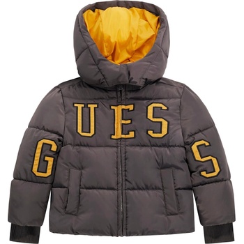Guess Детско яке с качулка Guess - С жълти букви, многоцветно, 18 м (20254-N5BL01-WB240-G9I4-18M)