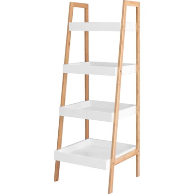 HomePRO PHO5810 Regál, Policový rebrík 36x35x100 cm, biela