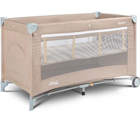 Caretero Cestovná postieľka Basic Plus beige