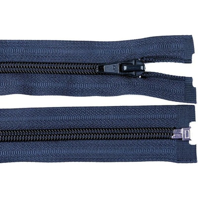 Pro Háčkování Spirálový zip No 5 dělitelný 40 cm tmavě modrý