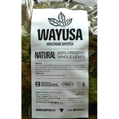 Wayusa natural celé listy 100 g