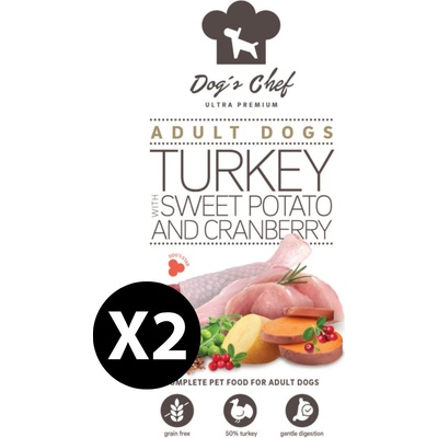 Dog's Chef Turkey With Sweet Potato And Cranberry 2 x 12 kg