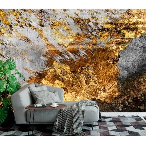 Art Gift Decor Фототапет Стена в сиво и злато