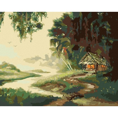 zuty Malování Podle Čísel Chata V Divočině 2 D. Rusty Rust 40 x 50 Cm Plátno Rám