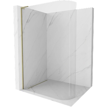 Mexen Kioto-R L закръглена душ стена Walk-in 80 x 200 cm, прозрачна, златна - 800-080-103-50-06 (800-080-103-50-06)