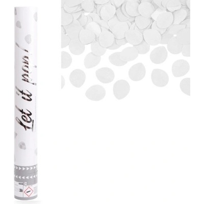 Vystreľovacie konfety lístky ruží bielej 40 cm