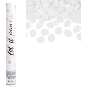 Vystreľovacie konfety lístky ruží bielej 40 cm