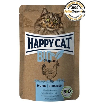 Image 1 of Happy Cat Organic Chicken био пауч за котки с био месо от пиле за възрастни котки 85gr