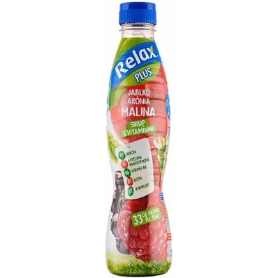 Relax Plus jablko arónia malina sirup s vitamínmi 0,7 l