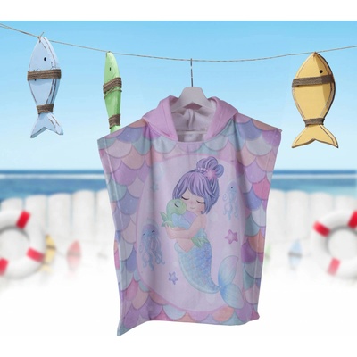Png Панагюрище Детско хавлиено пончо с принт русалка