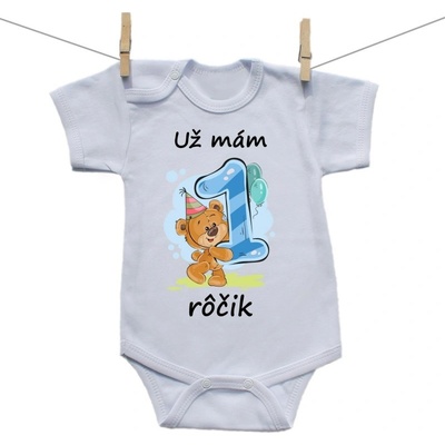 Boodyy Body s krátkym rukávom Už mám rôčik Medvedík Chlapec