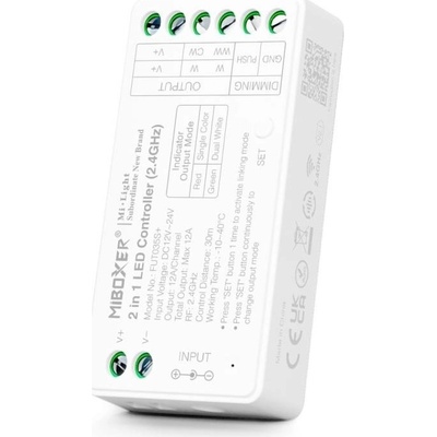 MiBoxer Zone přijímač 12A RF 2.4G 4 MONO CCT ovladač 12V 24V FUT035S+ FUT035S-