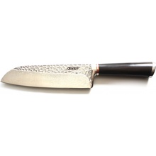 ACEJET HAMMERMAN EBONY SANTOKU SanMai Damaškový Kuchyňský nůž 18,5 cm