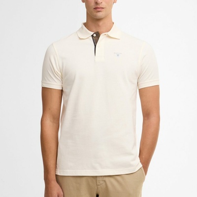 Barbour Tartan Pique Polo Shirt Whisper White