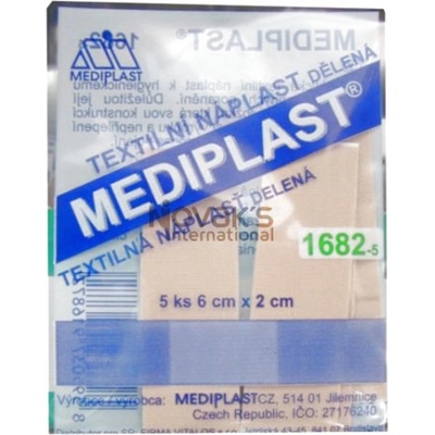 Mediplast textilní náplast dělená 6 cm x 2 cm 5 ks