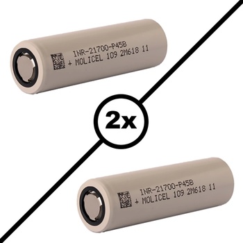 Molicel Презареждащи батерии Molicel INR 21700-P45B 4500mAh 45A 2бр