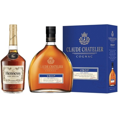 Hennessy VS + Claude Chatelier VSOP 40% (set 1 x 0.7 L, 1 x 0.7 L)