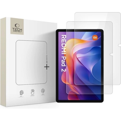 Tech-Protect 2 x Стъклен протектор за дисплей на Xiaomi Redmi Pad 2 / SE 11.0" от Tech-Protect Glass Fit+ - Clear (5906302318674)