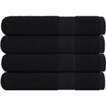 vidaXL Кърпи за сауна FROGN 4 бр. Черни 80x200 см 360 г/м2 (136960)