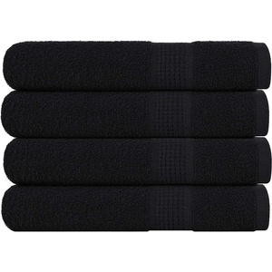 vidaXL Кърпи за сауна FROGN 4 бр. Черни 80x200 см 360 г/м2 (136960)