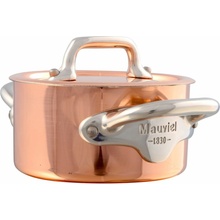 Mauviel Medený kastrólik s pokrievkou a nerezovými uchami, M’Minis, Ø 9 cm / 0,3 l 613009