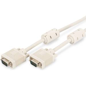 ASSMANN ak-310103-018-e : : Кабел vga, hd15, с феритен филтър, бежов, 1.8 м