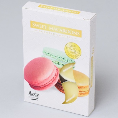 Bispol Candles Aura Sweet Macaroons 6 ks