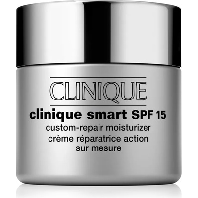 Clinique Clinique Smart SPF 15 Custom-Repair Moisturizer дневен хидратиращ крем против бръчки за суха към смесена кожа SPF 15 75ml
