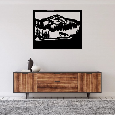 Obraz - divý kôň v lese Veľkosť rámu: 36x29cm