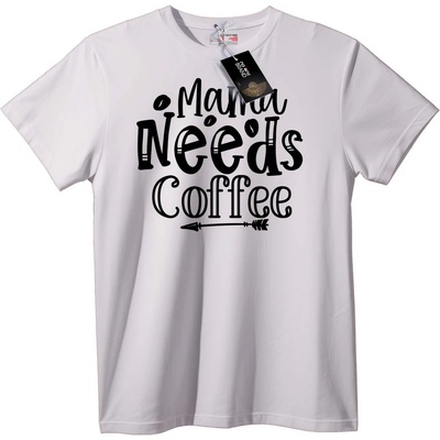 NOONEBRAND Тениска Мама Се Нуждае от Кафе - 2XL, Black