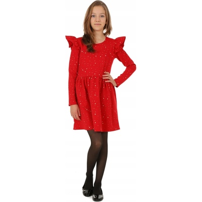 Fashionkids dievčenské šaty HVIEZDIČKA červená