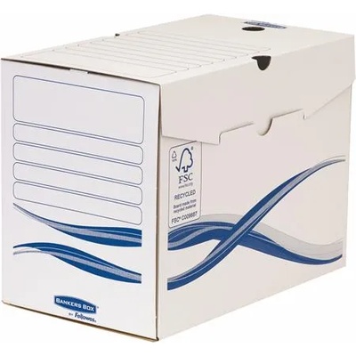 Fellowes Кутия за документи, A4, 200 мм, FELLOWES "Bankers Box Basic", синьо-бяла 4460403 (4460403)