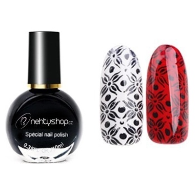Nehtyshop lak na razítka černý 10 ml