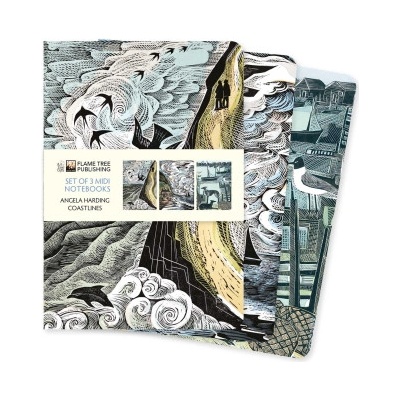 Flame Tree Publishing Angela Harding: Coastlines Set of 3 Midi Notebooks | Flame Tree Publishing