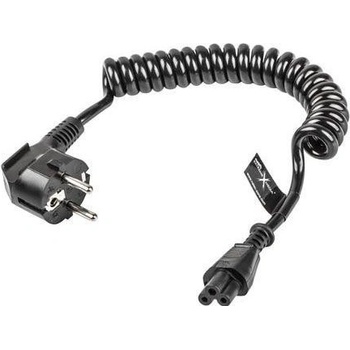 Natec coiled power cord for laptop (MICKEY) C5, 0.5m - 1.5m, blister NKA-0845