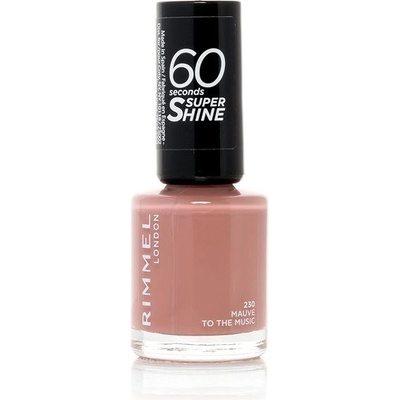 Rimmel London 60 Seconds Super Shine Nail Polish lak na nechty 230 Mauve to the Music 8 ml