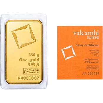 Valcambi zlatá tehlička 250 g