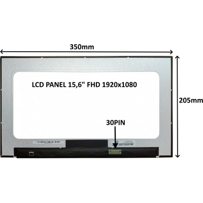 SIL LCD PANEL 15,6" FHD 1920x1080 30PIN MATNÝ IPS / BEZ ÚCHYTŮ