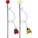 Flamingo Happy Bug Dangler играчка за котки, въдичка с пера 7х3, 5х48 см - 1 бр, Белгия - 1030496