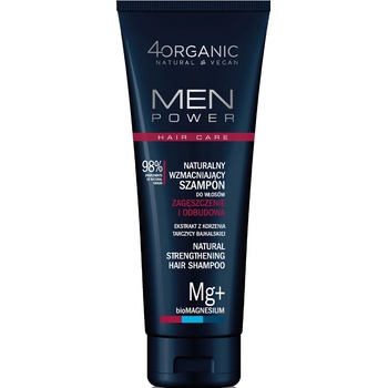 4organic Men Power prírodný Šampón Zahusťovanie a obnova 250 ml