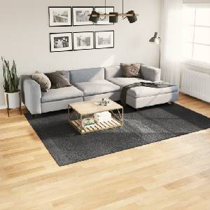 vidaXL Килим IZA с къс косъм, скандинавски вид, антрацит, 200x280 см (375431)