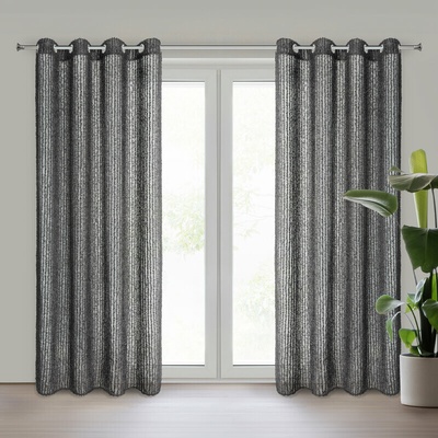 Takoy EVA MINGE hotový závěs SELMA z šifonové látky zdobený mohérovou nití 135 x 250 cm-HF-459648 | 135 x 250 cm