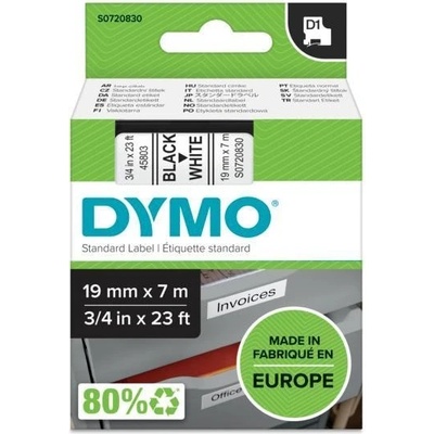 DYMO páska D1 19mm x 7m, čierna na bielej S0720830