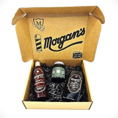 Morgan's Pomade Morgan’s комплект за коса - брилянтин с матов ефект, тоник и шампоан с кератин и алое