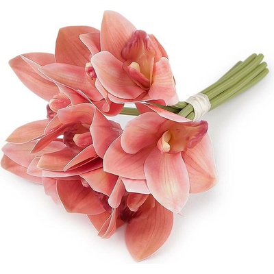 Umělá orchidej svazek Varianta: 4 pudrová, Balení: 1 svaz.